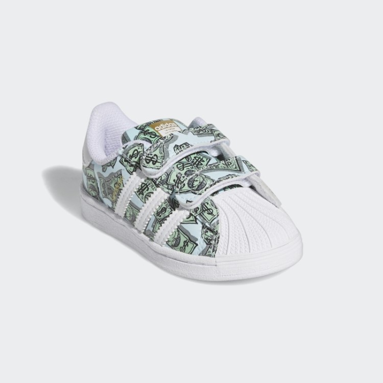 Tênis Superstar Com Estampa De Dinheiro Jeremy Scott Adidas Branco
