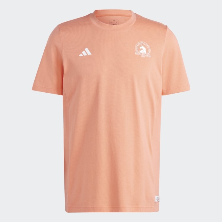 Camiseta De Corrida Adidas Coral Boston Marathon 2023 Feita Com A Natureza