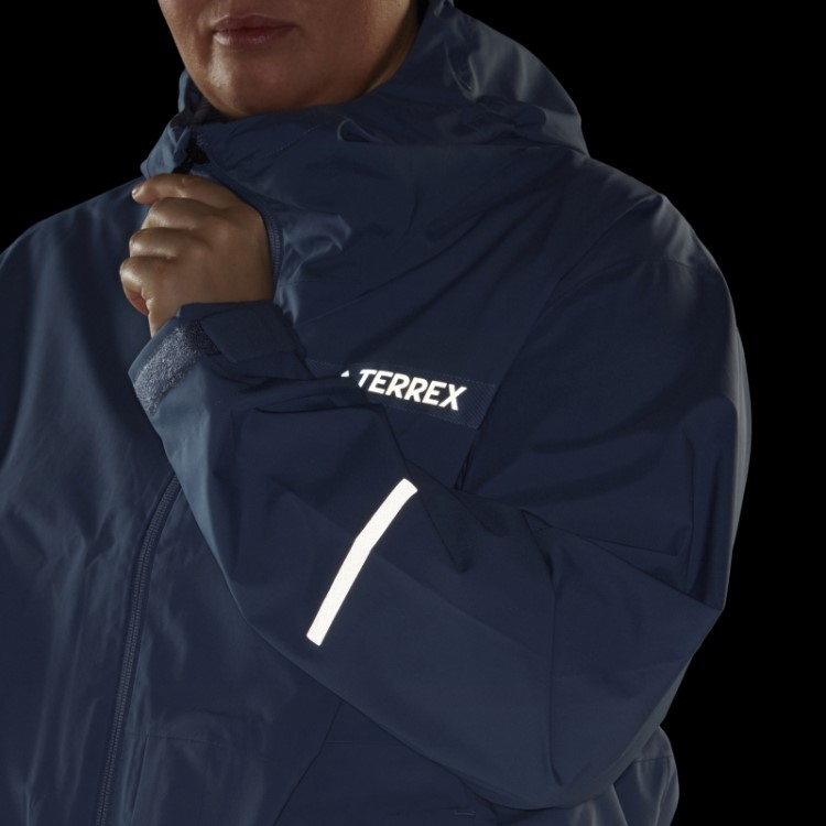 Jaqueta De Chuva Terrex Multi Rain.rdy De 2,5 Camadas (tamanho Grande) Adidas Steel
