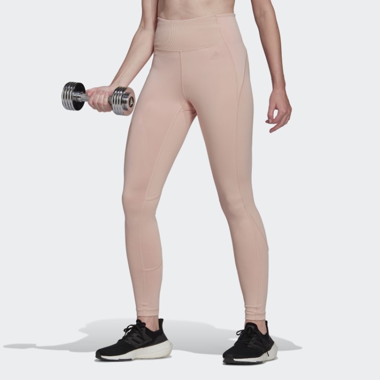 Meia-calça De Treino Adidas Hyperglam Rosa Vapor