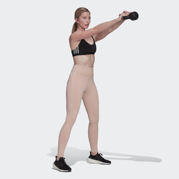 Meia-calça De Treino Adidas Hyperglam Rosa Vapor