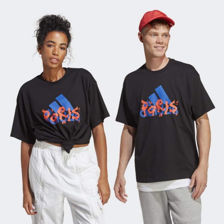 Camiseta Estampada Adidas Preta