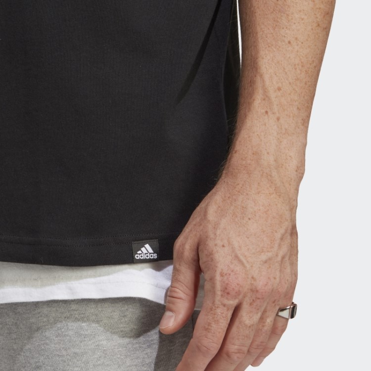 Camiseta Estampada Adidas Preta