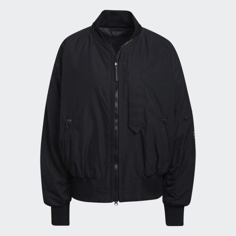 Jaqueta Bomber Em Tecido Adidas By Stella Mccartney Preta Fashion