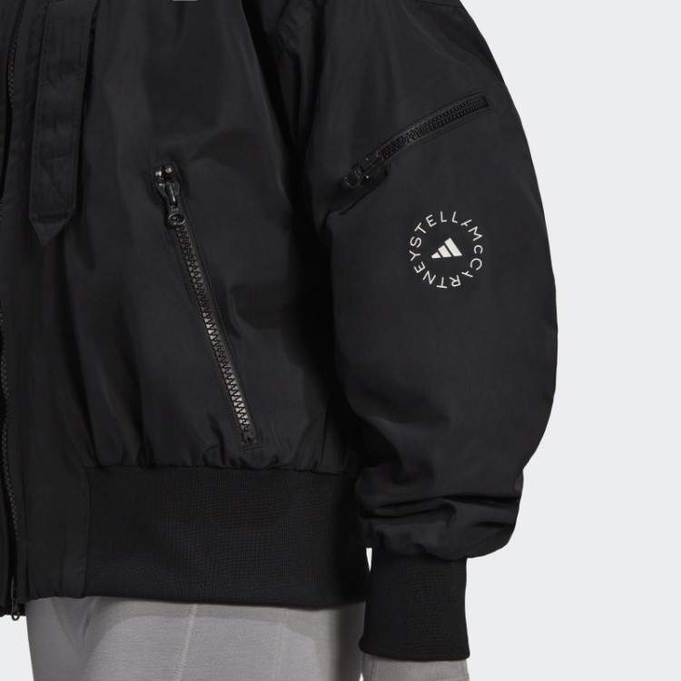 Jaqueta Bomber Em Tecido Adidas By Stella Mccartney Preta Fashion