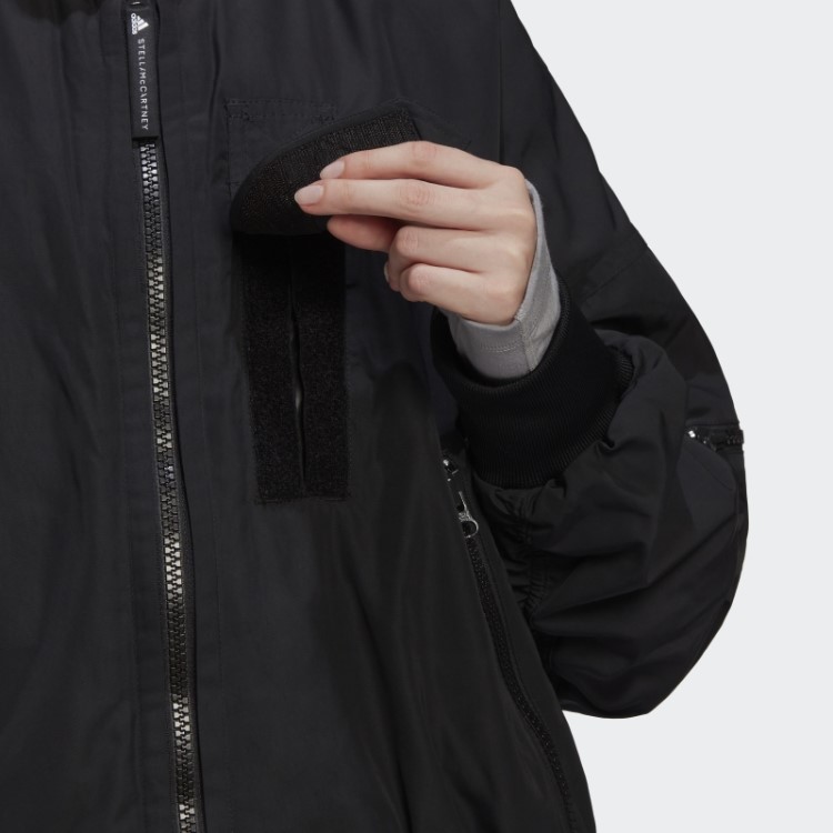 Jaqueta Bomber Em Tecido Adidas By Stella Mccartney Preta Quente