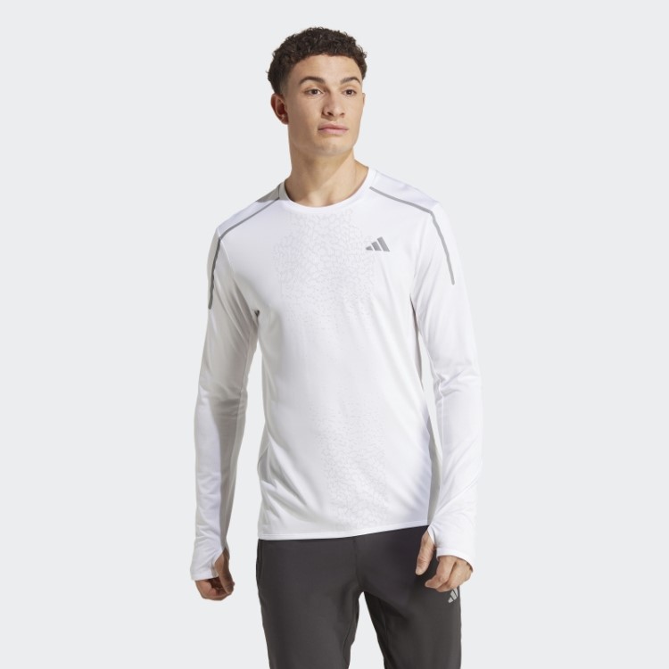 Top Rápido De Manga Longa Projetado Top De Manga Longa Adidas Branco
