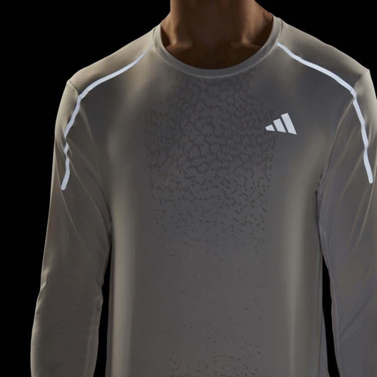 Top Rápido De Manga Longa Projetado Top De Manga Longa Adidas Branco