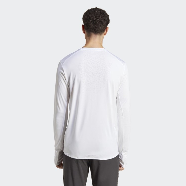 Camiseta De Corrida Engenheirada Rápida De Manga Longa Adidas Branca