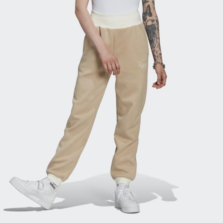 Jogger Com Punho Adidas Bege