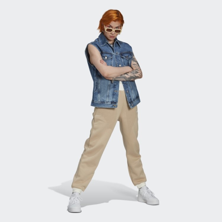 Jogger Com Punho Adidas Bege
