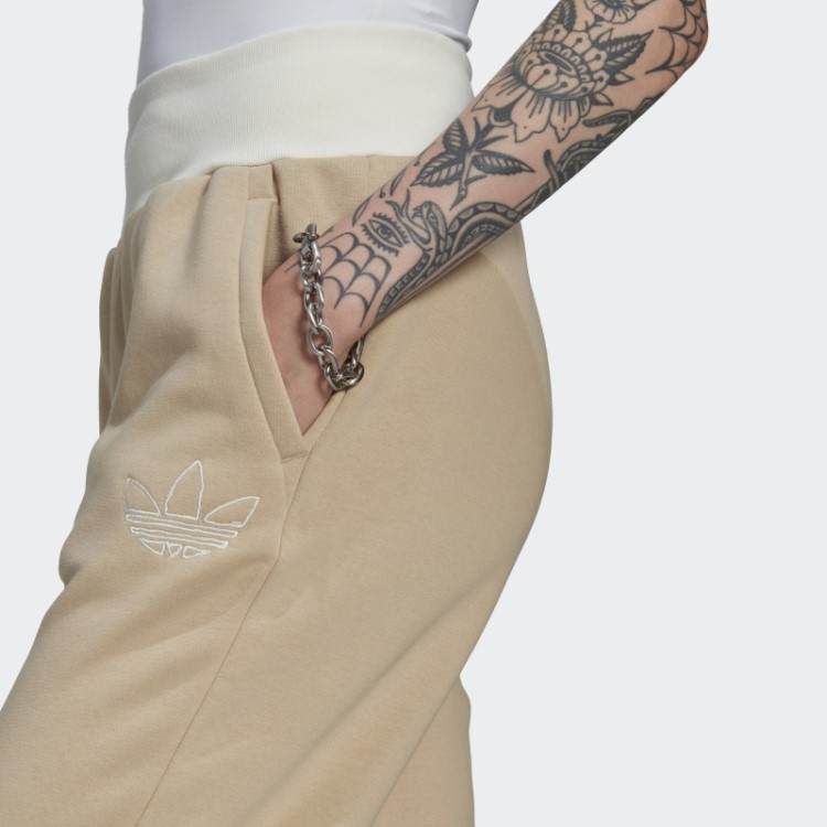 Jogger Com Punho Adidas Bege