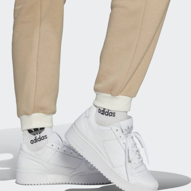 Jogger Com Punho Adidas Bege