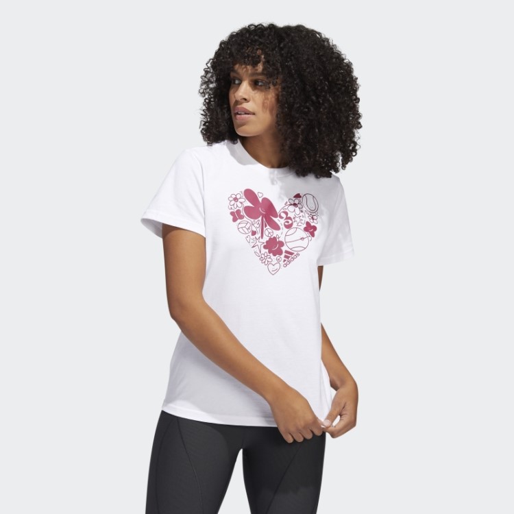 Camiseta Adidas Fun Sport Graphic Logo Branca