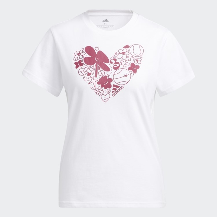 Camiseta Adidas Fun Sport Graphic Logo Branca