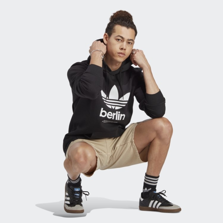 Moletom Com Capuz Icone Berlin City Originals Preto Adidas