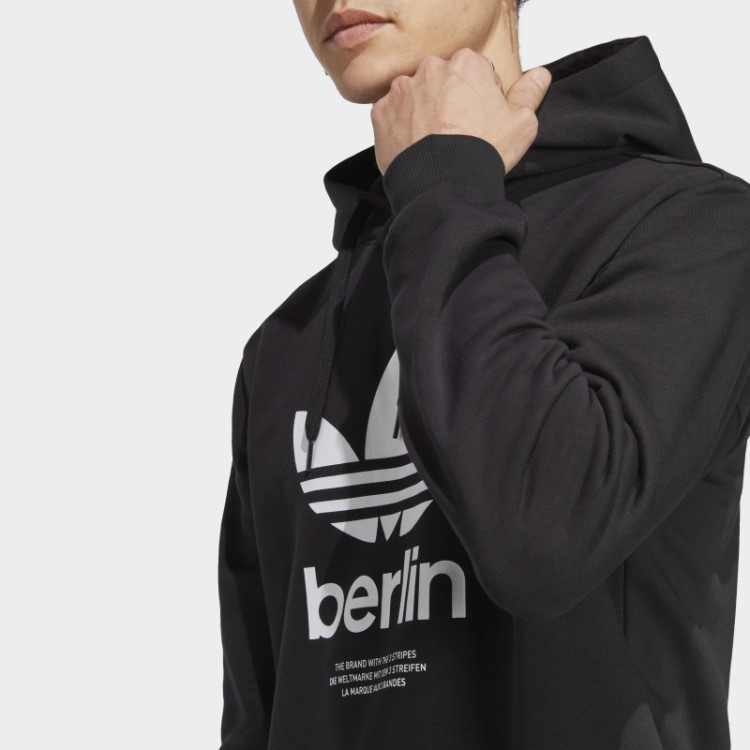 Moletom Com Capuz Icone Berlin City Originals Preto Adidas