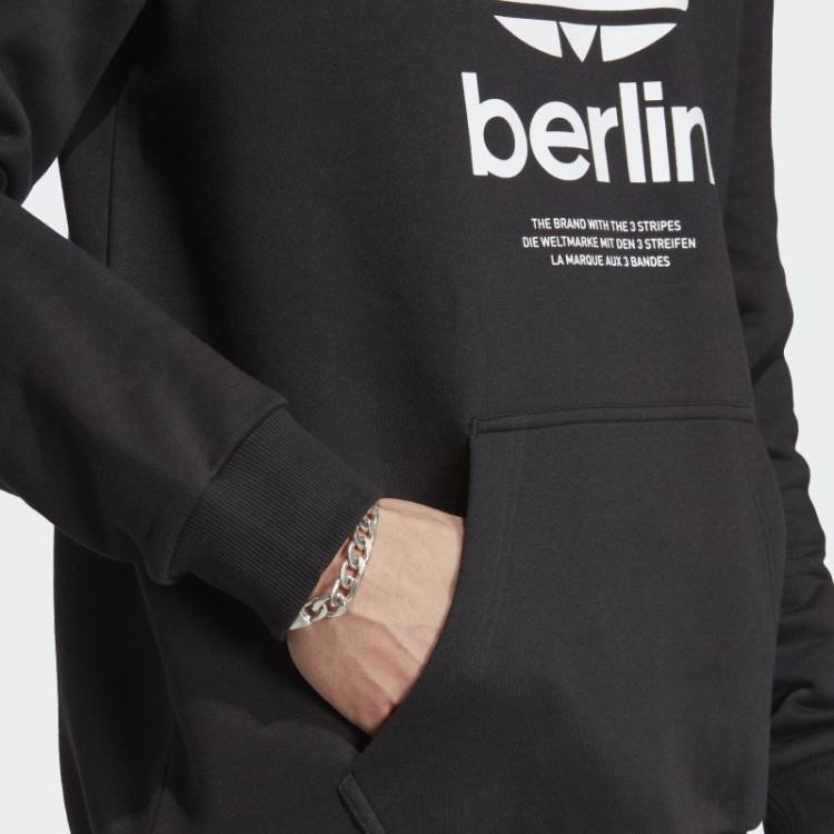 Moletom Com Capuz Icone Berlin City Originals Preto Adidas