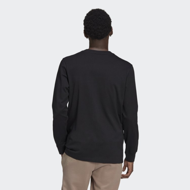 Preto Adidas R.y.v. Camiseta Manga Longa Gráfica