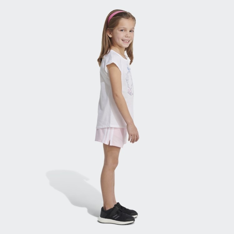 Conjunto De Shorts French Terry De Algodão Branco Adidas