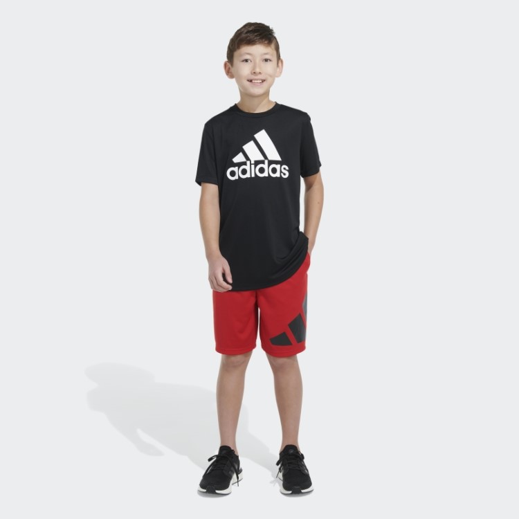 Shorts Essentials Com Logo Lateral Escarlate Adidas