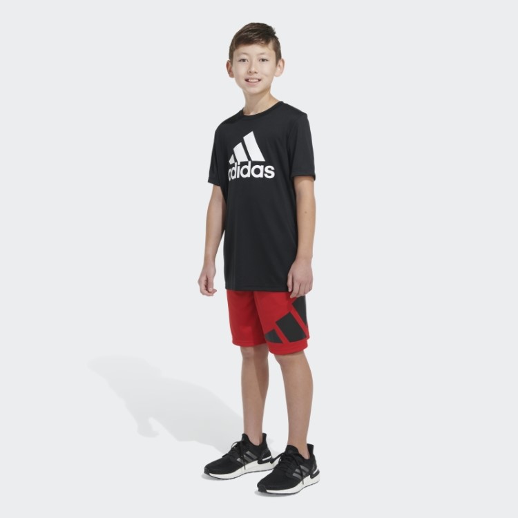 Shorts Essentials Com Logo Lateral Escarlate Adidas