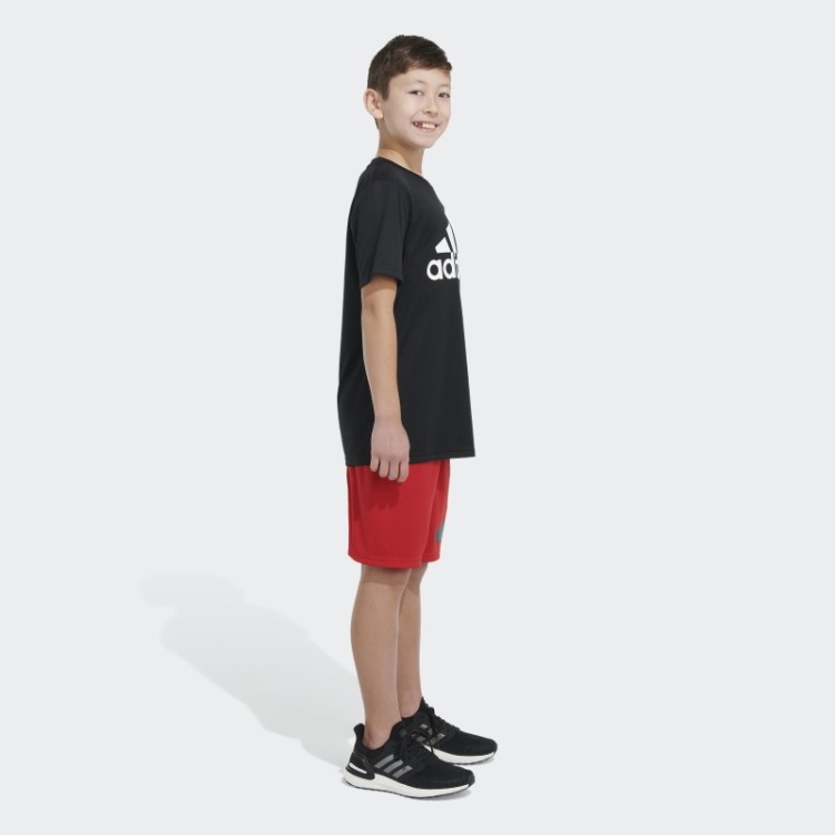 Shorts Essentials Com Logo Lateral Escarlate Adidas