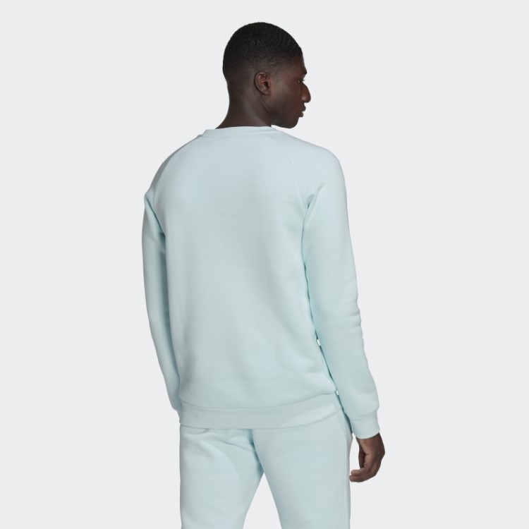 Moletom Gola Redonda Azul Adicolor Essentials Trefoil Adidas