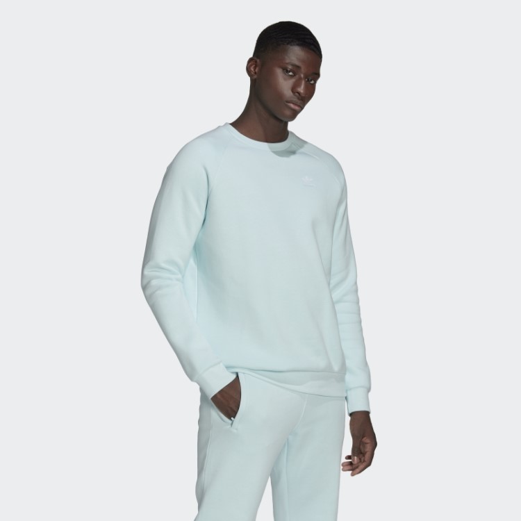 Moletom Gola Redonda Azul Adicolor Essentials Trefoil Adidas