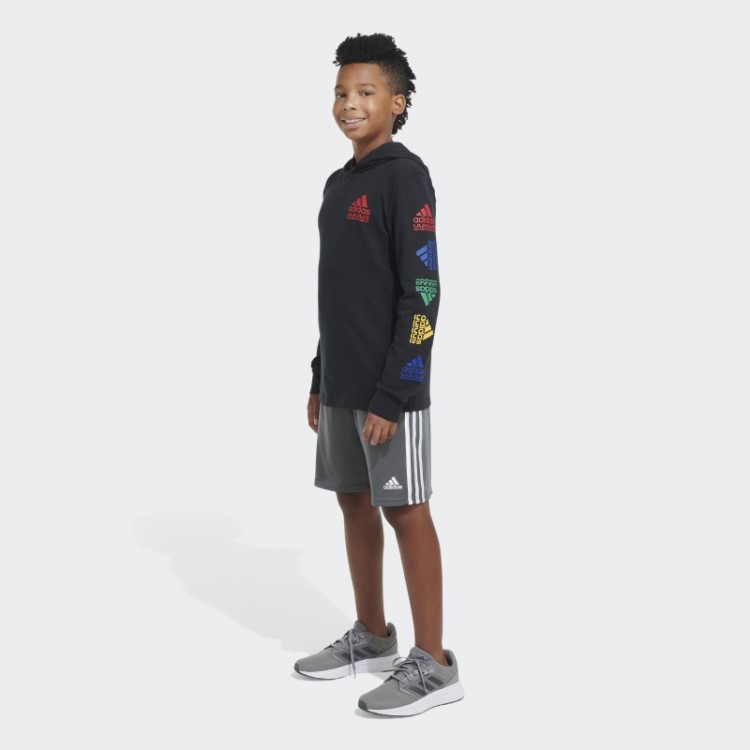 Camiseta Com Capuz Eco De Manga Longa Adidas Preta