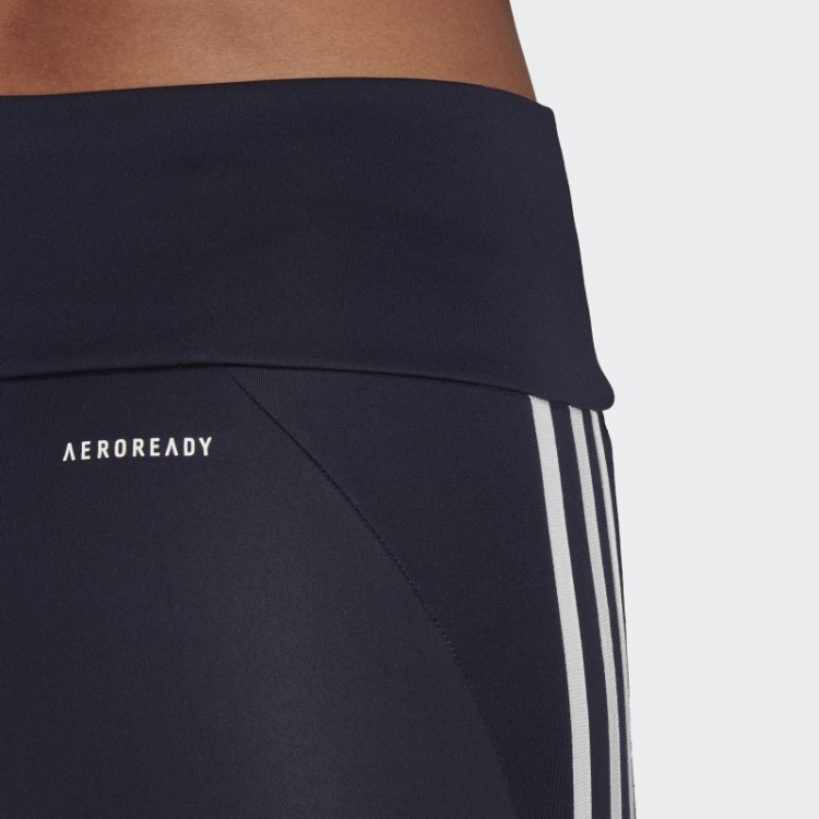 Tinta Adidas Projetada Para Mover Leggings Esportivas 7/8 Com 3 Listras De Cintura Alta
