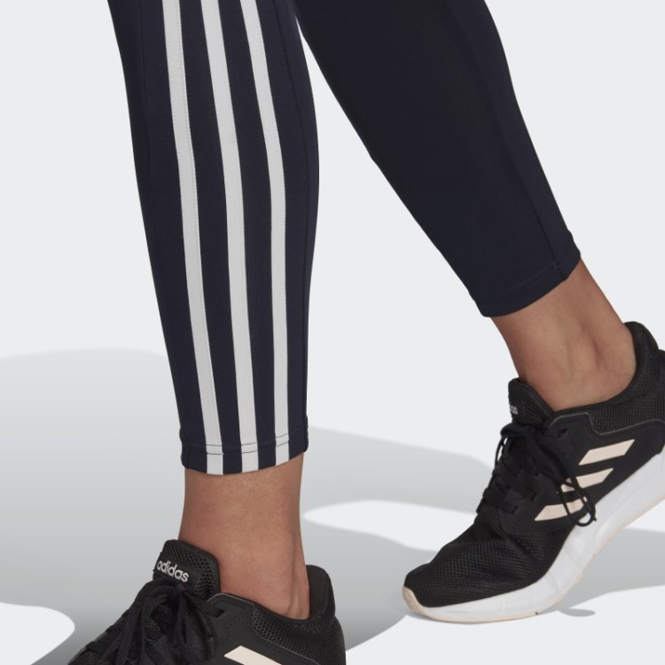 Tinta Adidas Projetada Para Mover Leggings Esportivas 7/8 Com 3 Listras De Cintura Alta