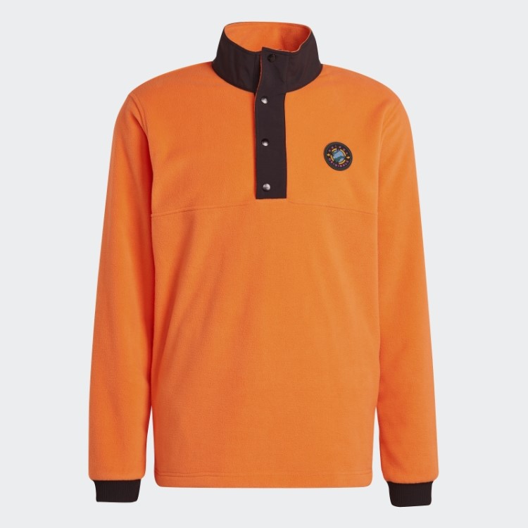Jaqueta De Lã Polar Laranja Wander Hour Quarter Snap Adidas