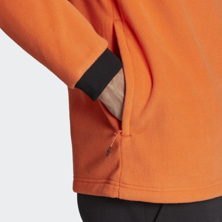Jaqueta De Lã Polar Laranja Wander Hour Quarter Snap Adidas