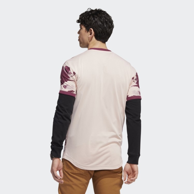 Vapor Rosa Adidas Portland Timbres 22/23 Away Camisa Autêntica