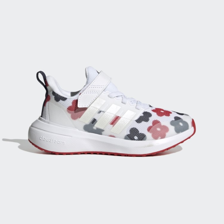 Adidas Fortarun 2.0 Cloudfoam Sapato De Renda Elástico Com Tira Superior Zero Metálico