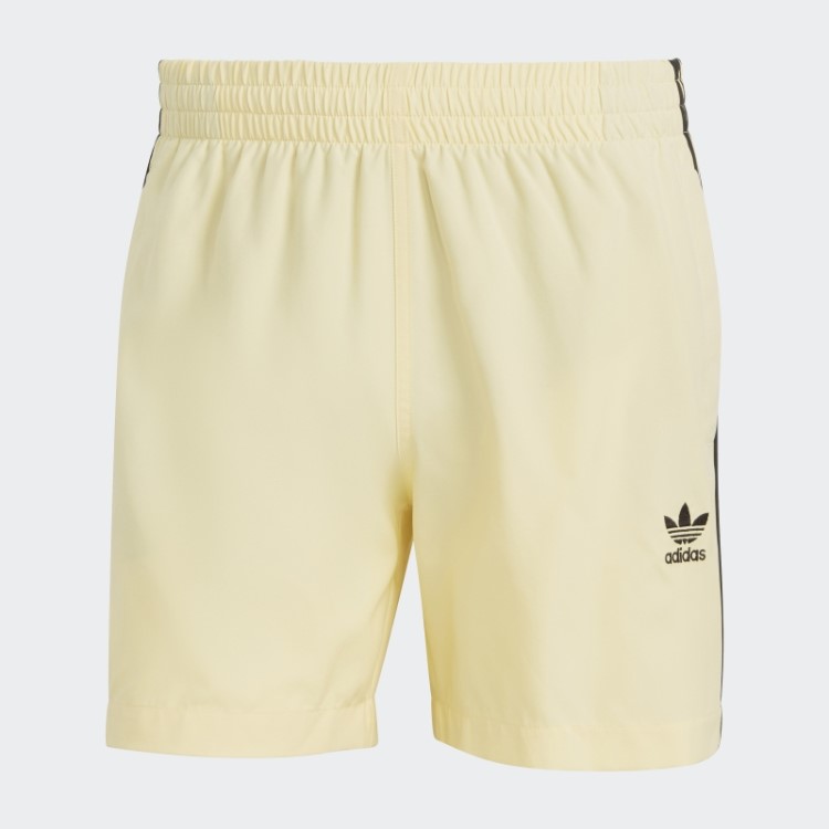 Short De Natação Com As Três Listras Amarelo Adidas Originals Adicolor