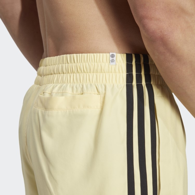 Short De Natação Com As Três Listras Amarelo Adidas Originals Adicolor