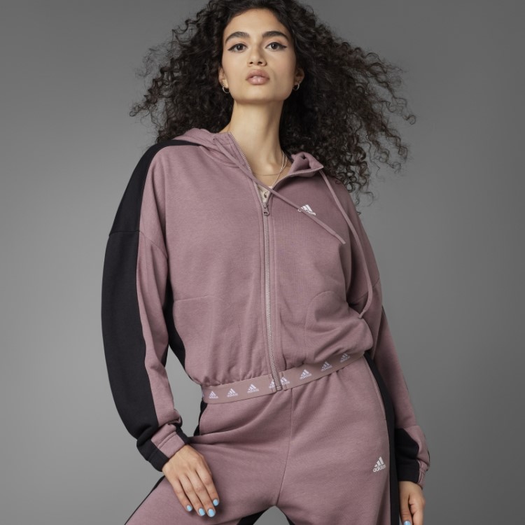 Moletom Adidas Hyperglam French Terry Roxo