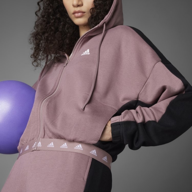 Moletom Adidas Hyperglam French Terry Roxo