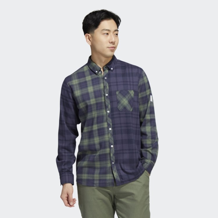 Adicross Camisa Flanela Manga Longa Adidas Trace Azul