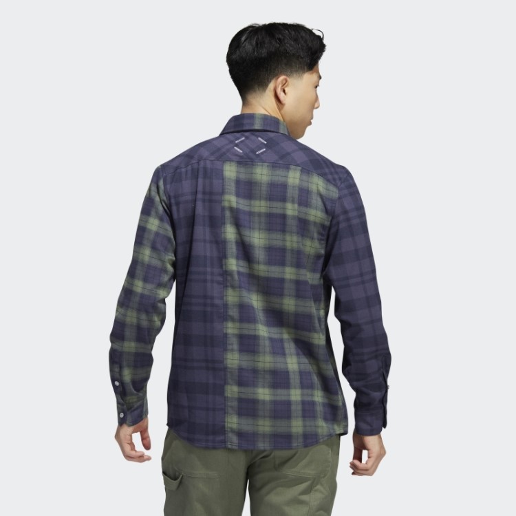 Adicross Camisa Flanela Manga Longa Adidas Trace Azul
