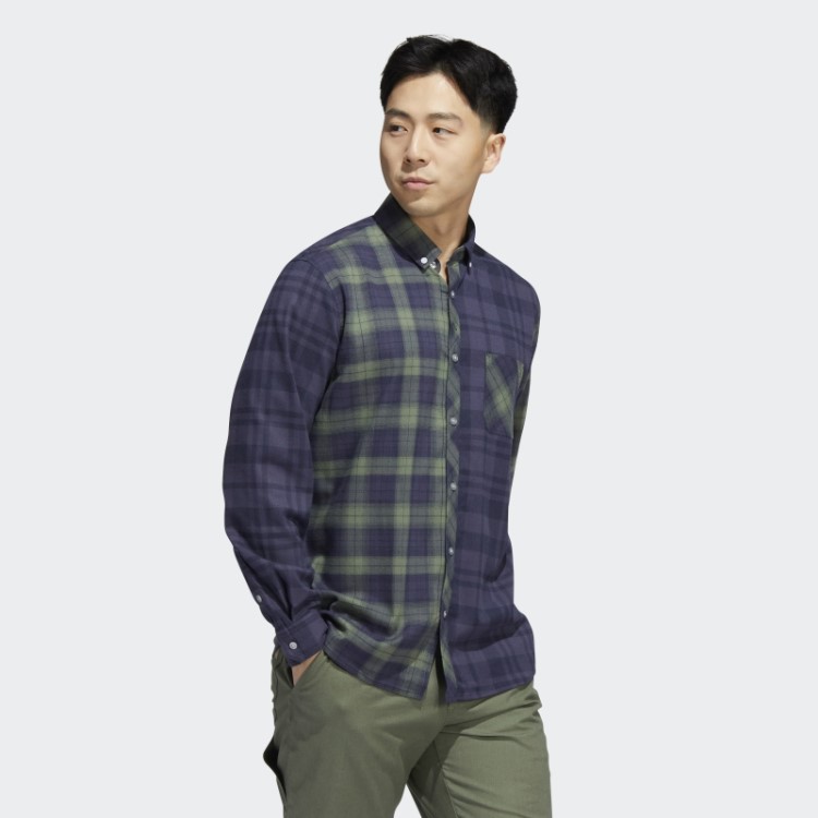 Adicross Camisa Flanela Manga Longa Adidas Trace Azul
