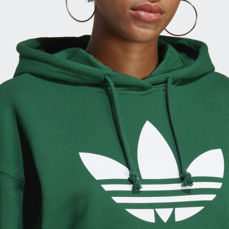 Moletom Verde Escuro Com Capuz Adidas