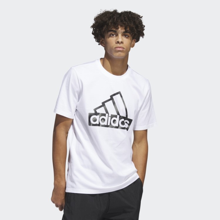 Camiseta Branca De Manga Curta Com Estampa Future Icons Da Adidas