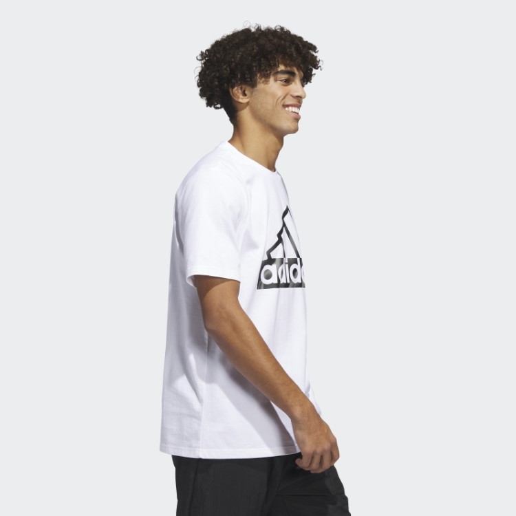 Camiseta Branca De Manga Curta Com Estampa Future Icons Da Adidas