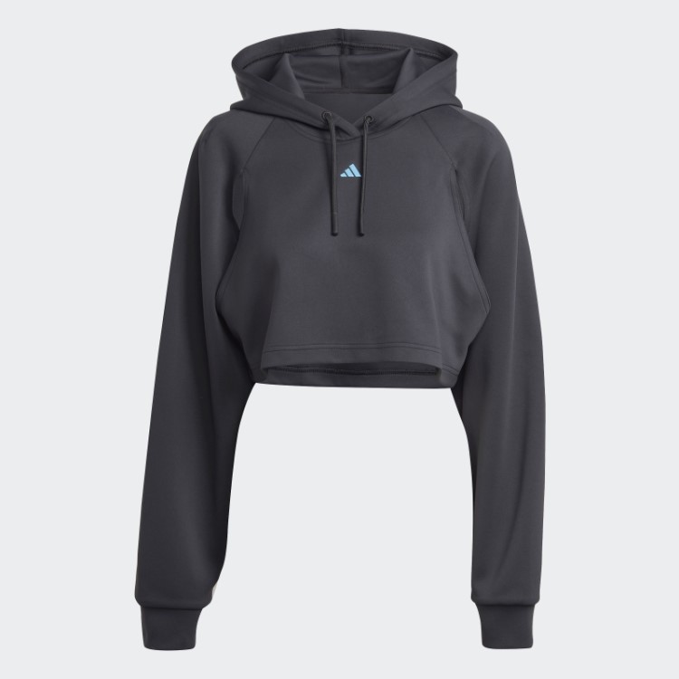 Moletom Hiit Aeroready Crop Training Preto Adidas