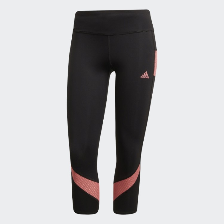 Leggings Pretas Da Adidas Run 3/4