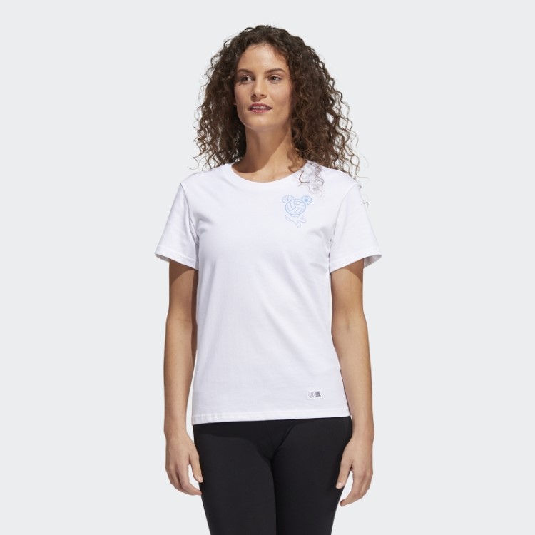 Camiseta Esportiva Branca Adidas Disney