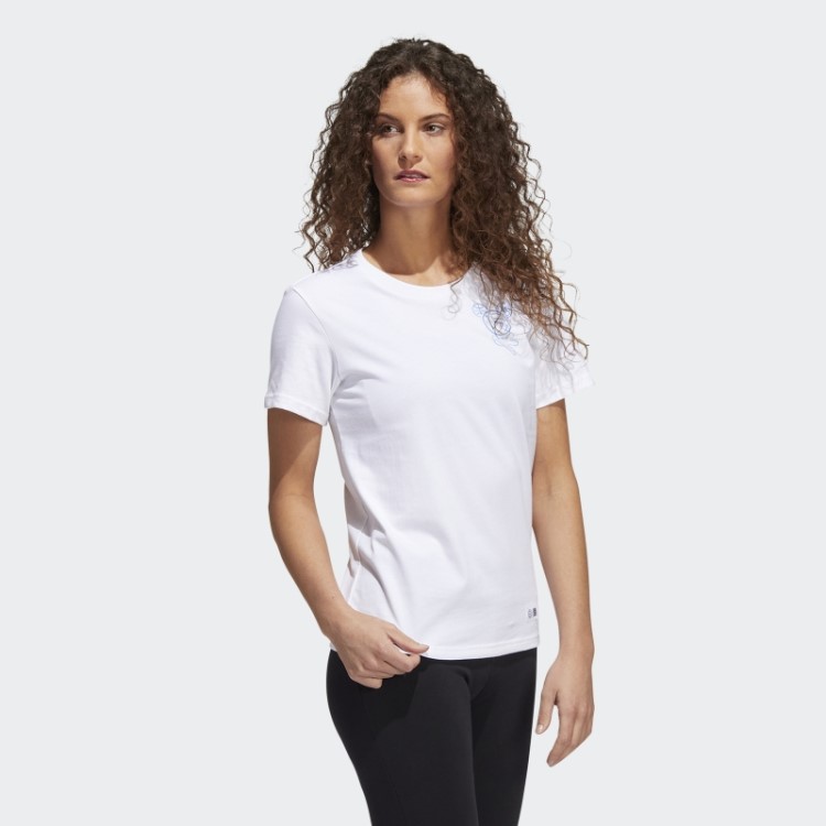 Camiseta Esportiva Branca Adidas Disney
